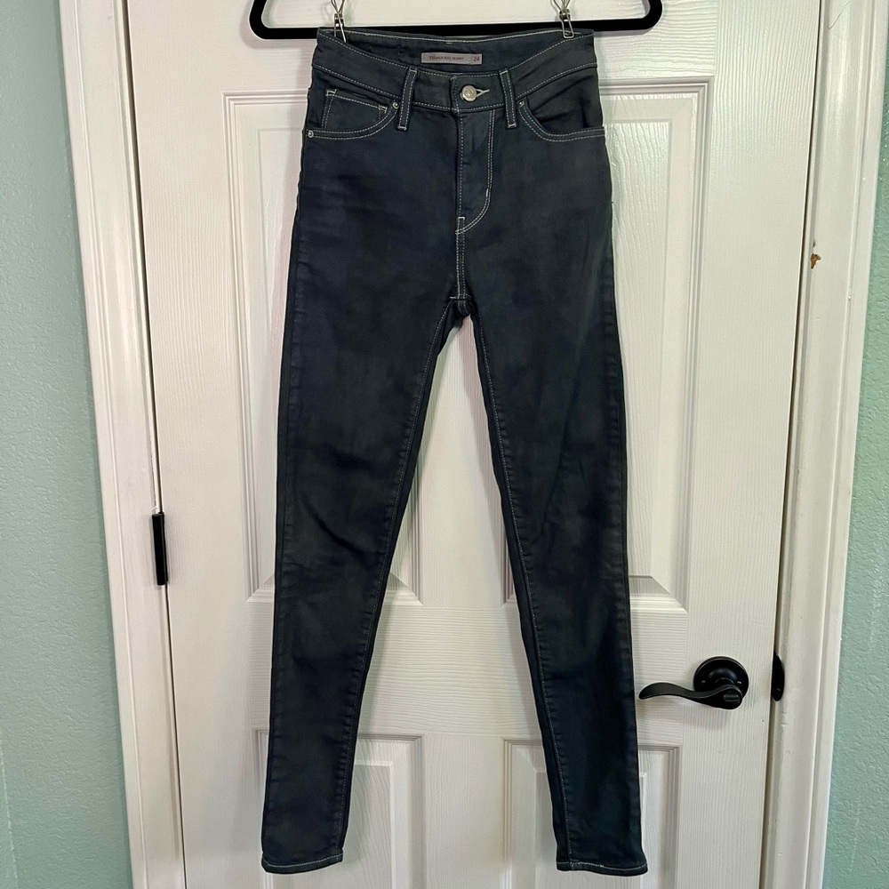 Levi’s overdyed high-waisted skinny jeans